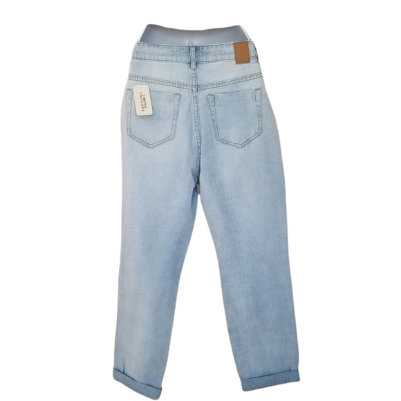 Forever 21 Destroyed Distressed High Rise Boyfriend Jeans Light Wash Size Small. - Picture 6 of 8